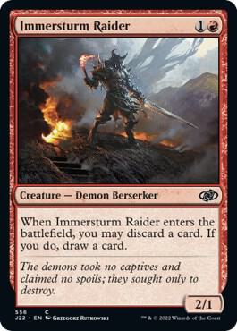Immersturm Raider card from Jumpstart 2022