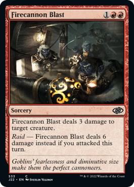 Firecannon Blast card from Jumpstart 2022