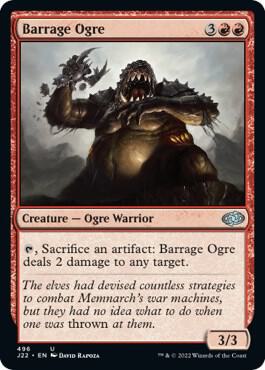 Barrage Ogre card from Jumpstart 2022