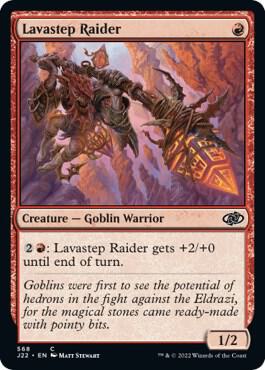 Lavastep Raider card from Jumpstart 2022