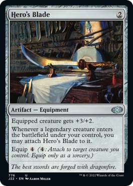 Hero's Blade card from Jumpstart 2022