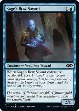 Sage's Row Savant card from Jumpstart 2022