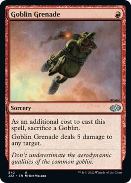 Goblin Grenade card from Jumpstart 2022