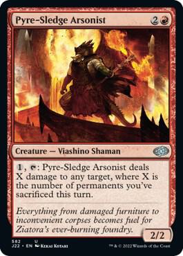 Pyre-Sledge Arsonist card from Jumpstart 2022