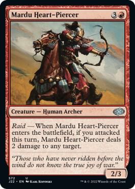 Mardu Heart-Piercer card from Jumpstart 2022
