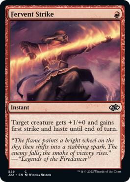 Fervent Strike card from Jumpstart 2022
