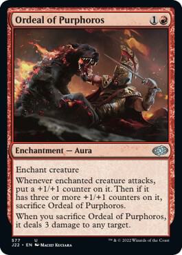 Ordeal of Purphoros card from Jumpstart 2022