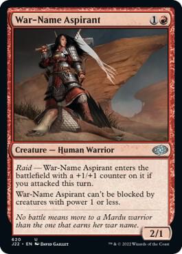 War-Name Aspirant card from Jumpstart 2022