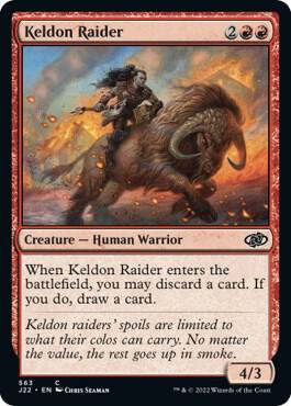 Keldon Raider card from Jumpstart 2022