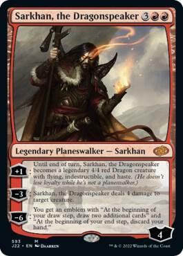 Sarkhan, the Dragonspeaker card from Jumpstart 2022