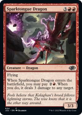 Sparktongue Dragon card from Jumpstart 2022