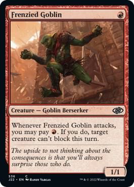 Frenzied Goblin card from Jumpstart 2022