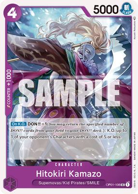 Hitokiri Kamazo card from Romance Dawn