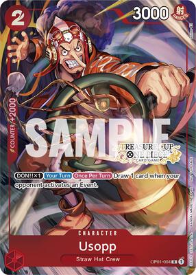 Usopp - OP01-004 (Treasure Cup) card from One Piece Promotion Cards