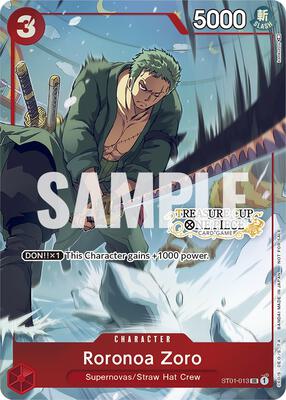 Roronoa Zoro - ST01-013 (Treasure Cup) card from One Piece Promotion Cards