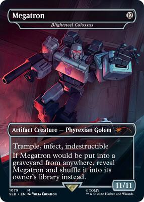 Megatron - Blightsteel Colossus card from Secret Lair Drop Series