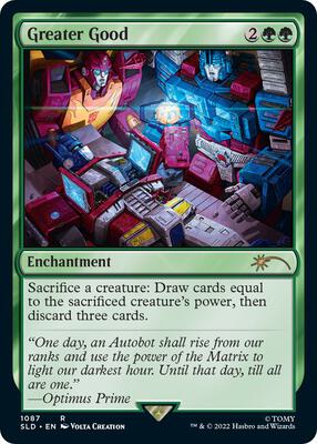 Greater Good card from Secret Lair Drop Series