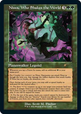 Nissa, Who Shakes the World (Retro Frame) card from Secret Lair Drop Series