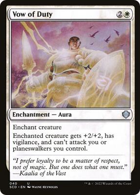 Vow of Duty card from Starter Commander Decks