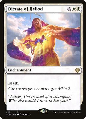Dictate of Heliod card from Starter Commander Decks
