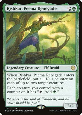 Rishkar, Peema Renegade card from Starter Commander Decks