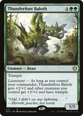 Thunderfoot Baloth card from Starter Commander Decks