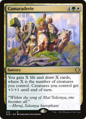 Camaraderie card from Starter Commander Decks