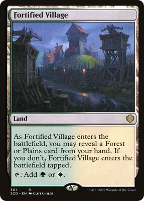 Fortified Village card from Starter Commander Decks