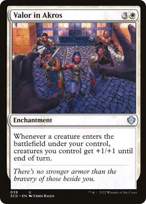 Valor in Akros card from Starter Commander Decks