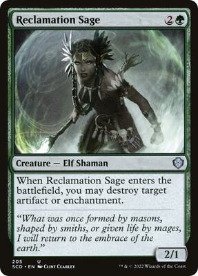 Reclamation Sage card from Starter Commander Decks
