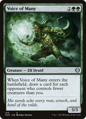 Voice of Many card from Starter Commander Decks