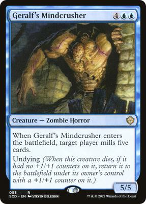 Geralf's Mindcrusher card from Starter Commander Decks