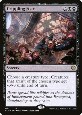 Crippling Fear card from Starter Commander Decks