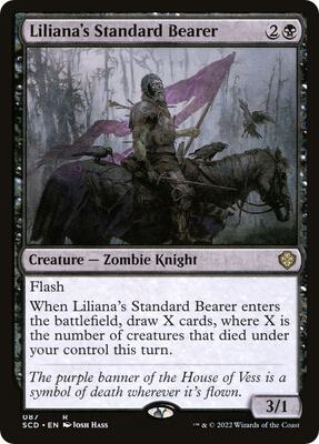 Liliana's Standard Bearer card from Starter Commander Decks