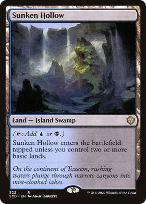 Sunken Hollow card from Starter Commander Decks