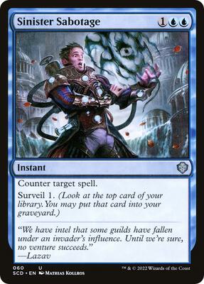 Sinister Sabotage card from Starter Commander Decks