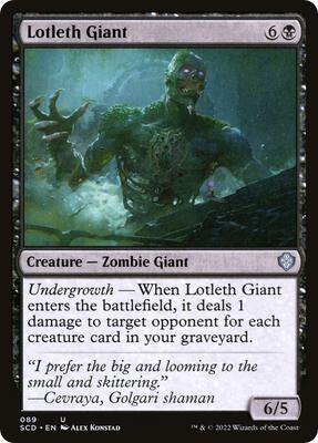 Lotleth Giant card from Starter Commander Decks