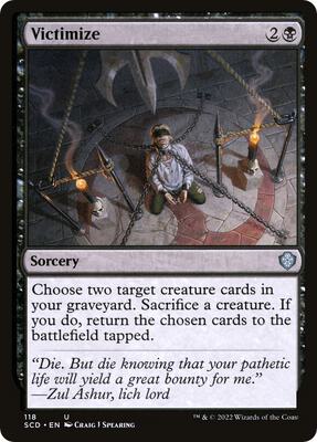 Victimize card from Starter Commander Decks