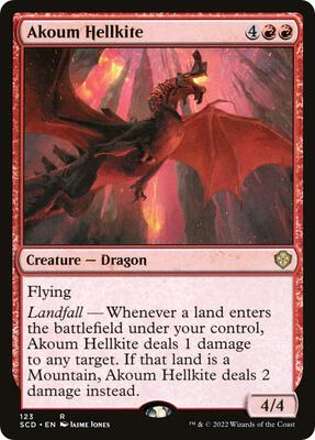 Akoum Hellkite card from Starter Commander Decks