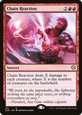 Chain Reaction card from Starter Commander Decks