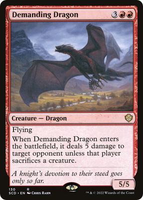 Demanding Dragon card from Starter Commander Decks