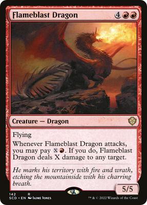 Flameblast Dragon card from Starter Commander Decks