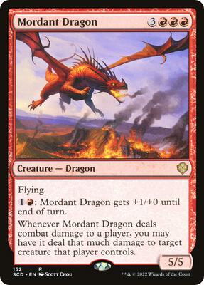Mordant Dragon card from Starter Commander Decks