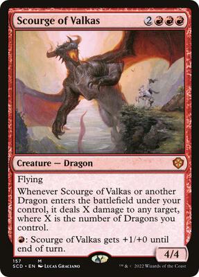 Scourge of Valkas card from Starter Commander Decks