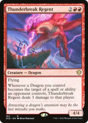 Thunderbreak Regent card from Starter Commander Decks