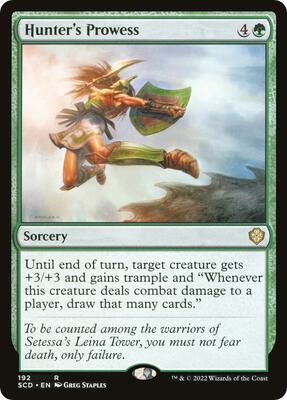 Hunter's Prowess card from Starter Commander Decks