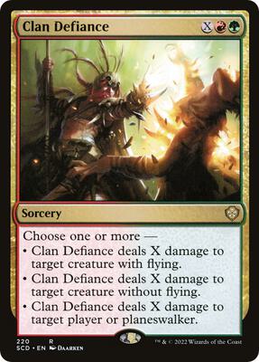 Clan Defiance card from Starter Commander Decks