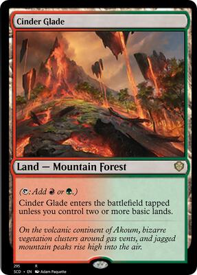 Cinder Glade card from Starter Commander Decks