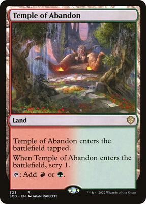 Temple of Abandon card from Starter Commander Decks