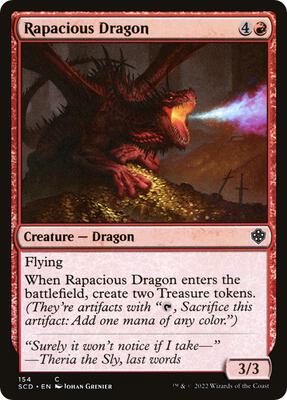 Rapacious Dragon card from Starter Commander Decks